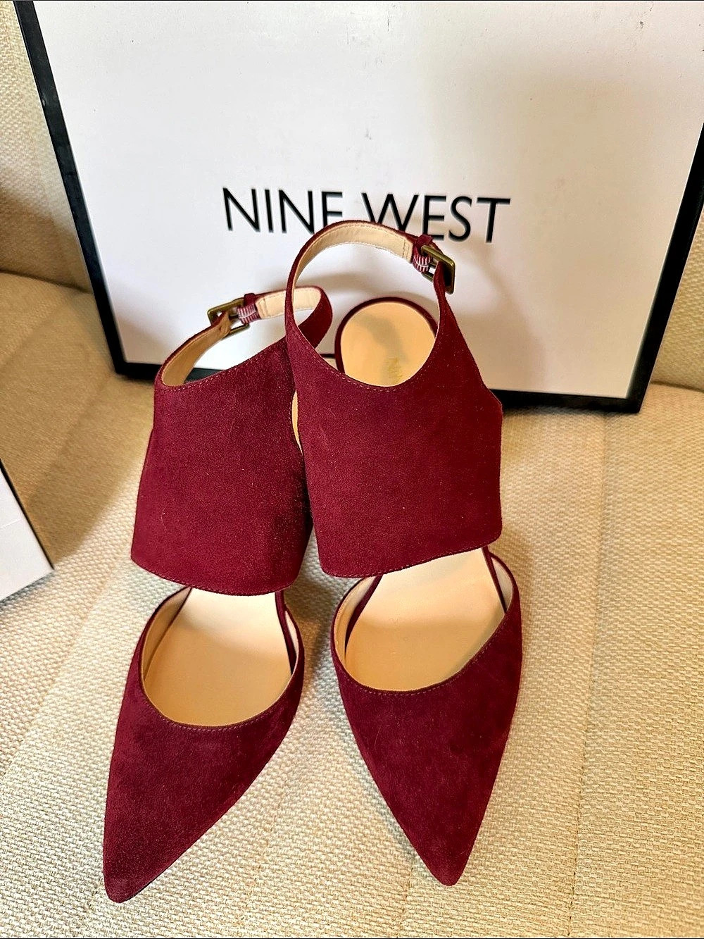 Nine West Salinda Pointed-Toe Heels in Red US 7.5 Like New
